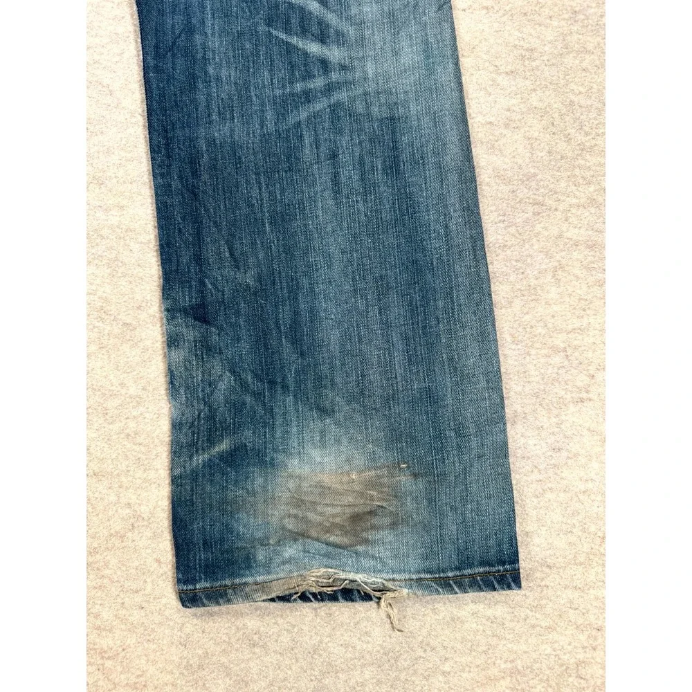 Levis 501 Original Fit Jeans Mens 36x32 Blue Denim Mid Rise Straight 00501-0197